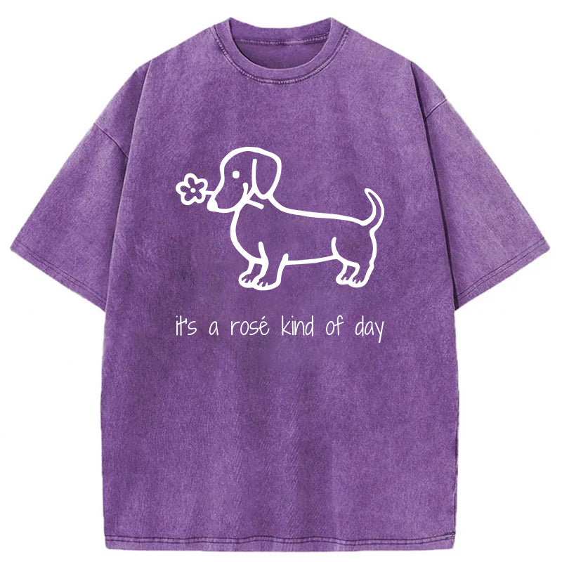 It's A Rose Kind Of Day Washed Unisex Tee