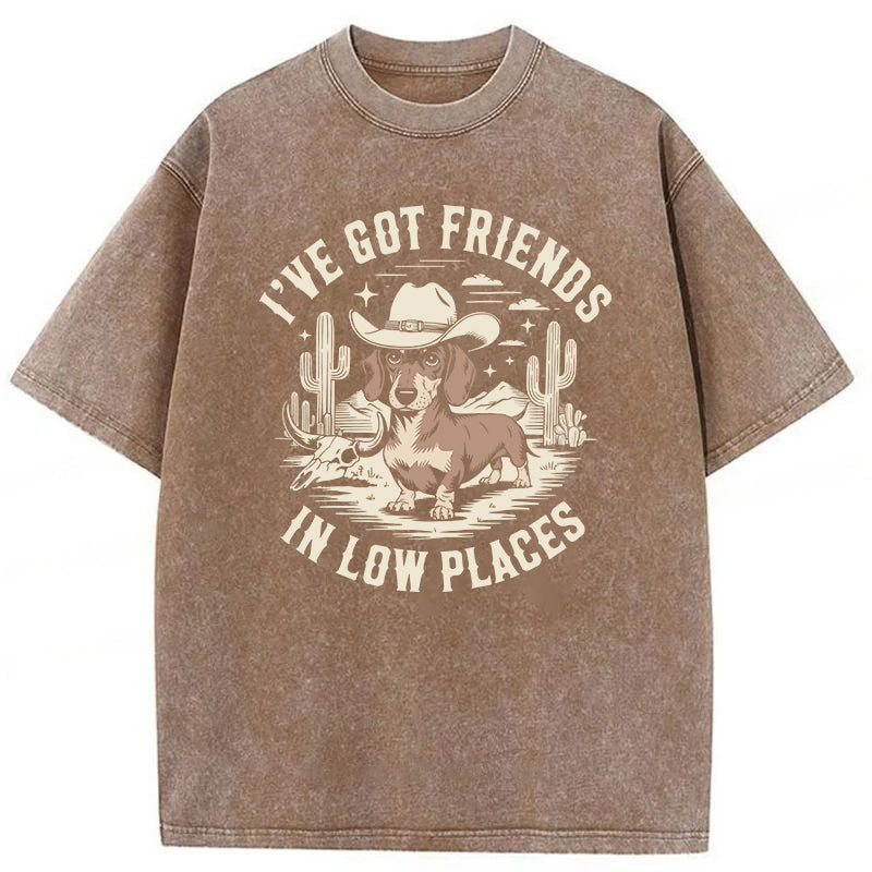 We Got Friends In Low Places Washed Unisex Tee