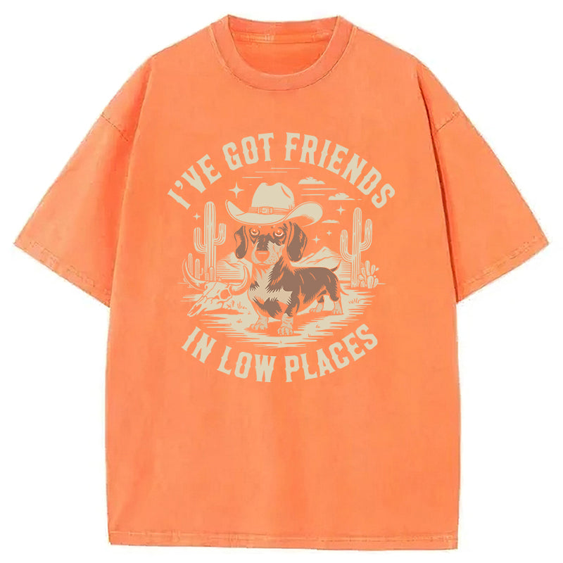 We Got Friends In Low Places Washed Unisex Tee