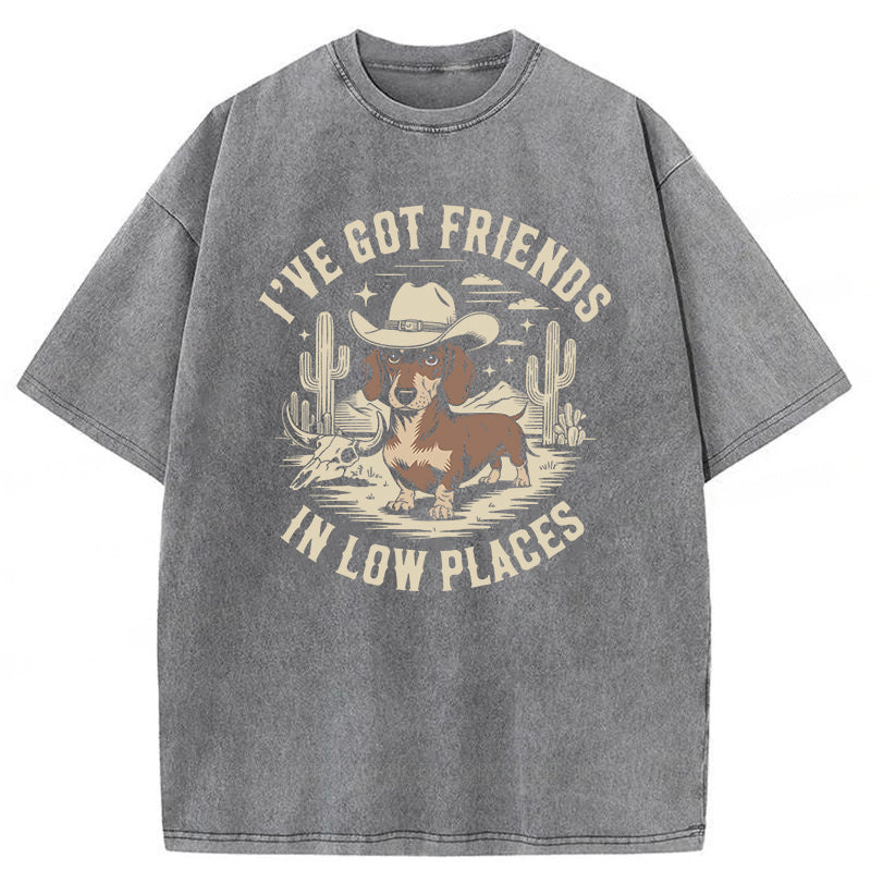 We Got Friends In Low Places Washed Unisex Tee