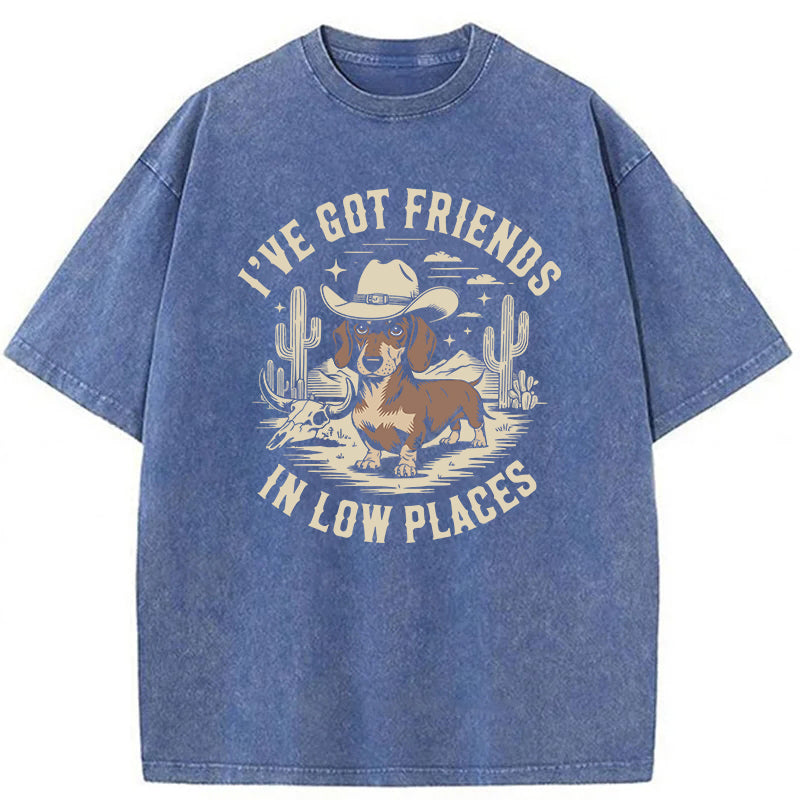 We Got Friends In Low Places Washed Unisex Tee