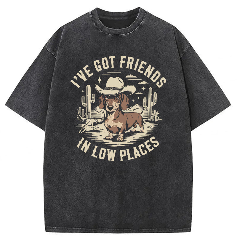 We Got Friends In Low Places Washed Unisex Tee