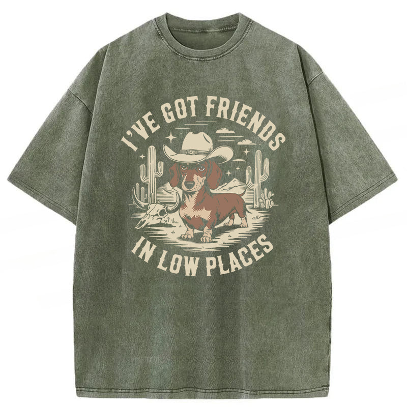 We Got Friends In Low Places Washed Unisex Tee