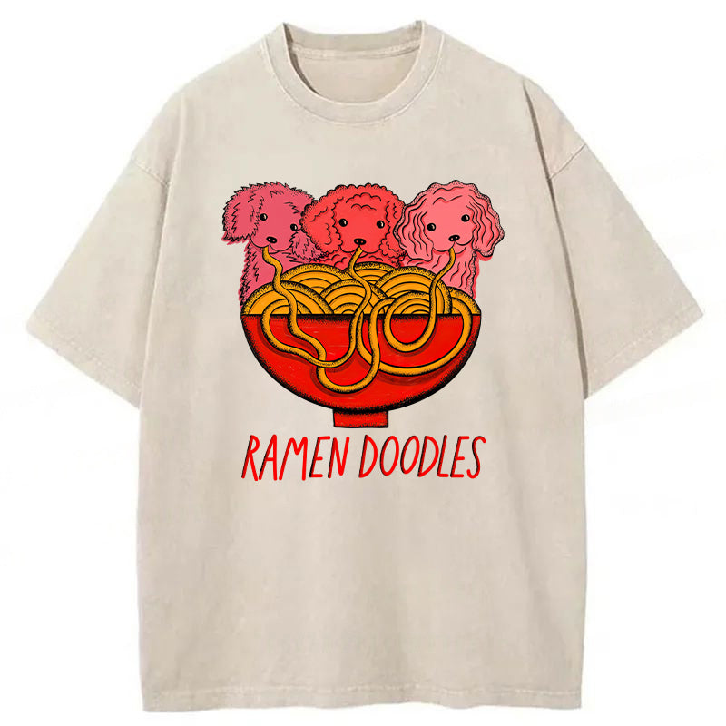 RAMEN DOODLES Washed Unisex Tee