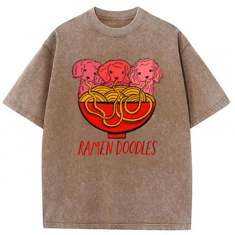 RAMEN DOODLES Washed Unisex Tee
