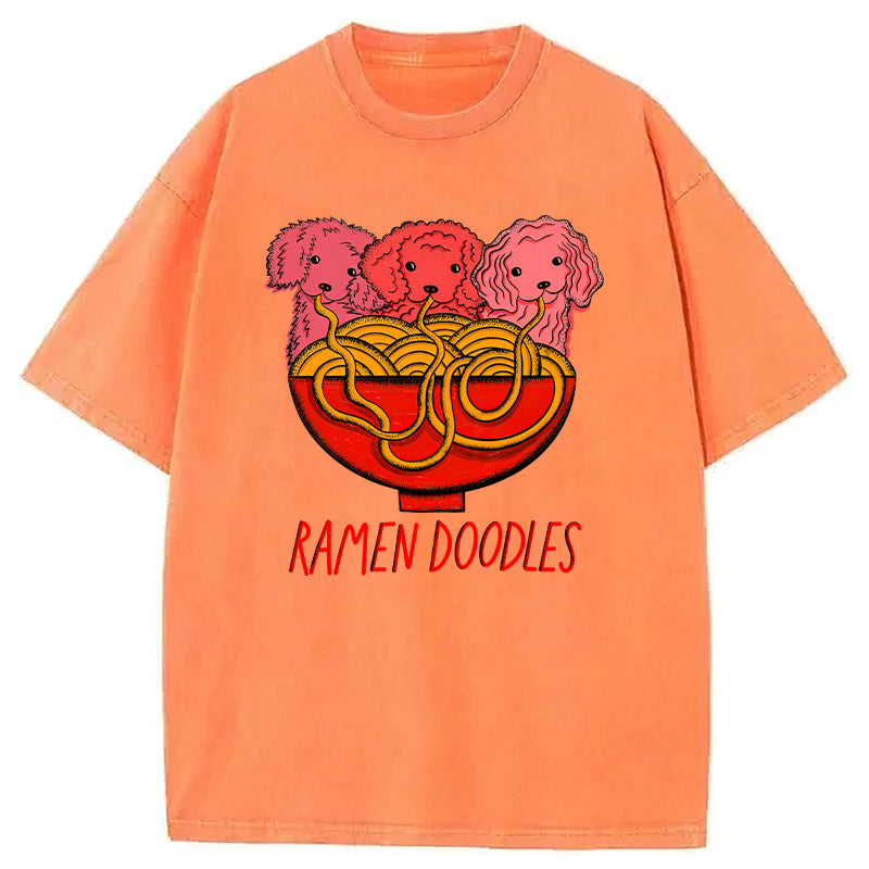 RAMEN DOODLES Washed Unisex Tee