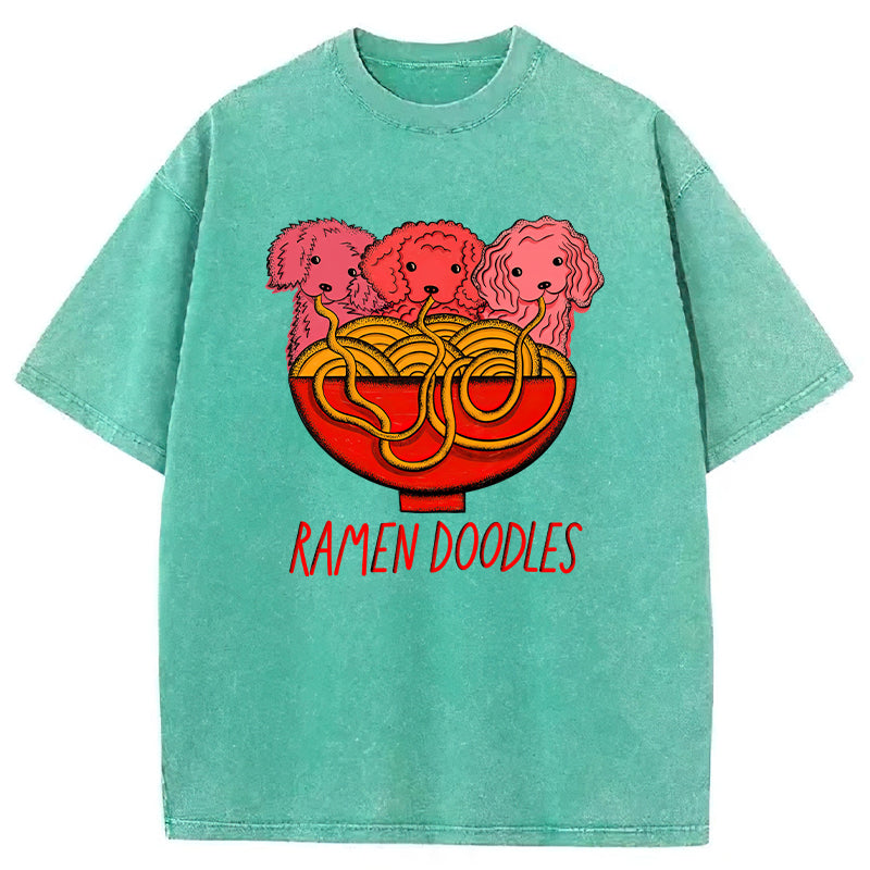 RAMEN DOODLES Washed Unisex Tee