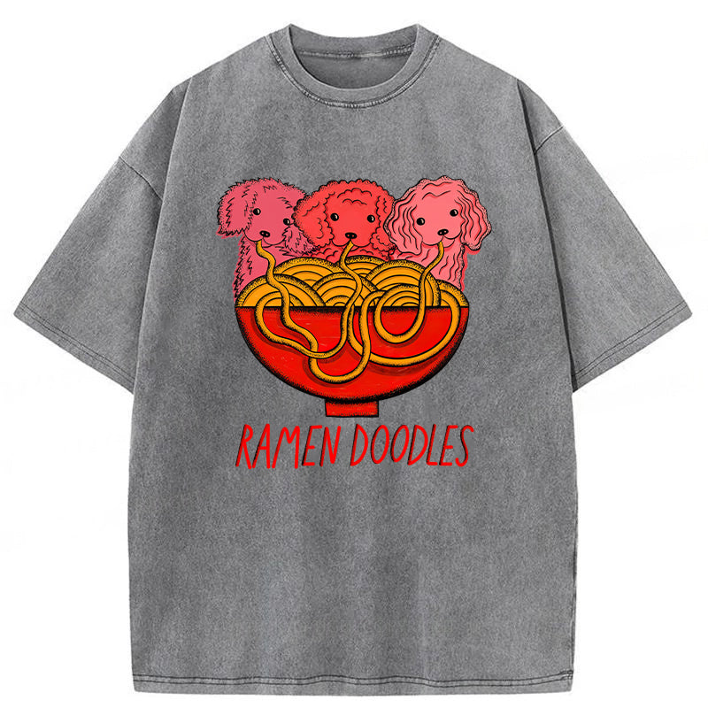 RAMEN DOODLES Washed Unisex Tee