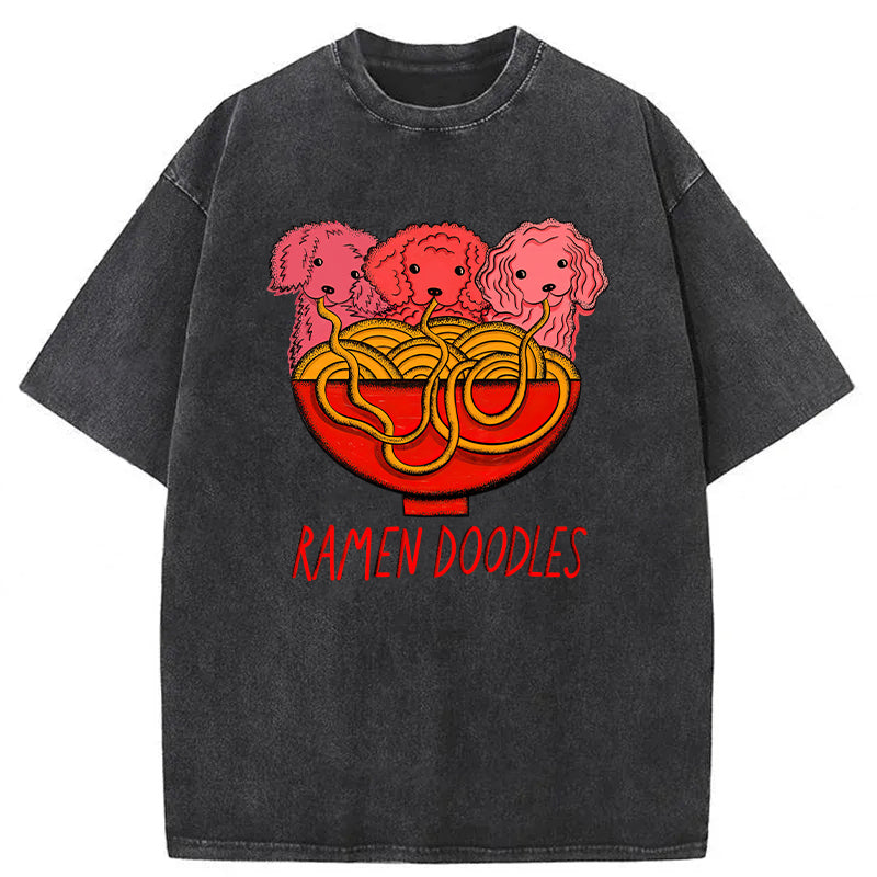 RAMEN DOODLES Washed Unisex Tee