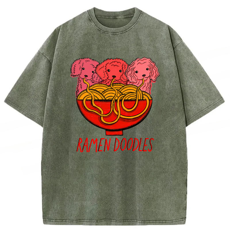 RAMEN DOODLES Washed Unisex Tee