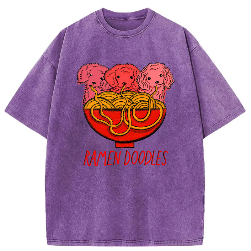RAMEN DOODLES Washed Unisex Tee