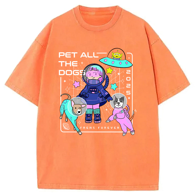 Pet All The Dogs Washed Unisex Tee
