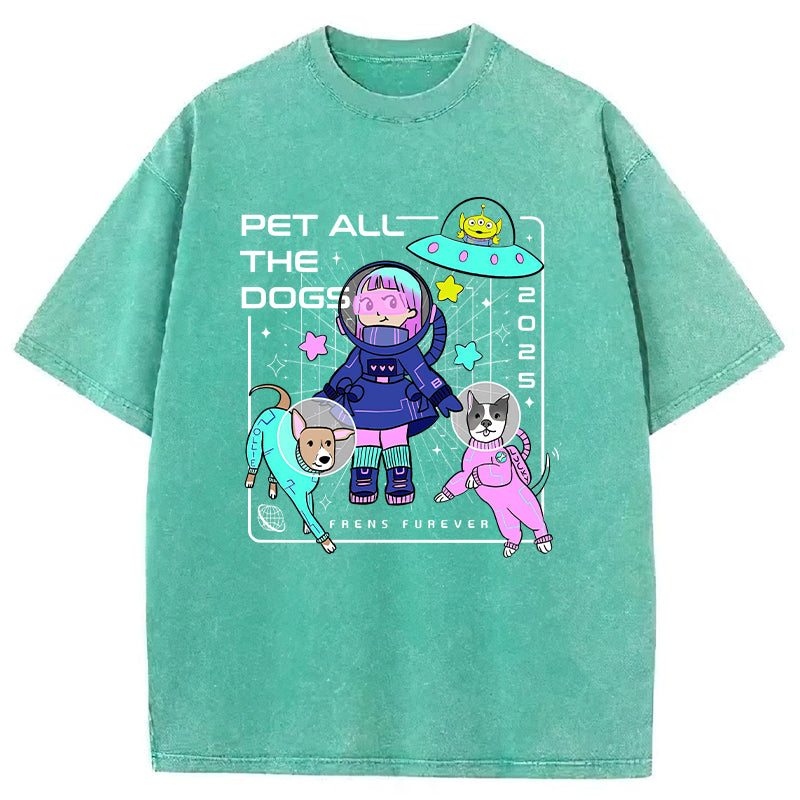 Pet All The Dogs Washed Unisex Tee