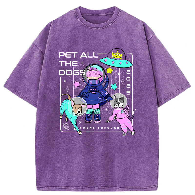 Pet All The Dogs Washed Unisex Tee
