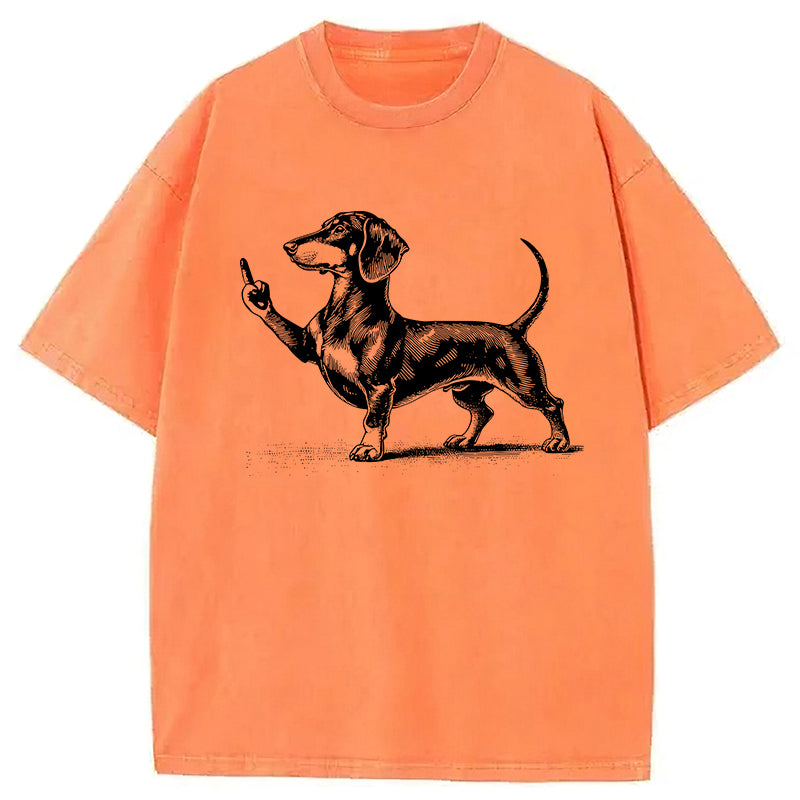Dachshund Washed Unisex Tee