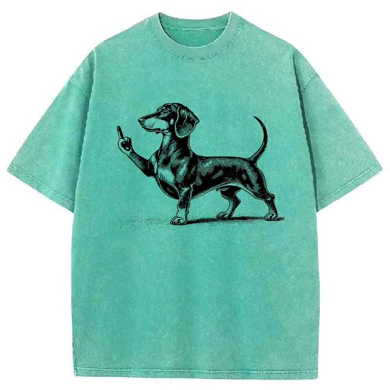 Dachshund Washed Unisex Tee