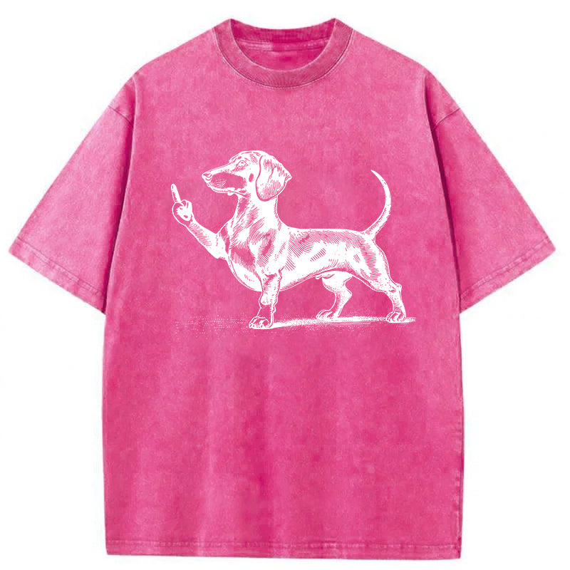 Dachshund Washed Unisex Tee