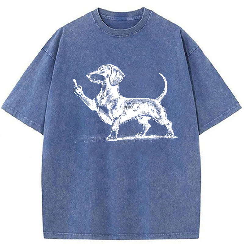 Dachshund Washed Unisex Tee