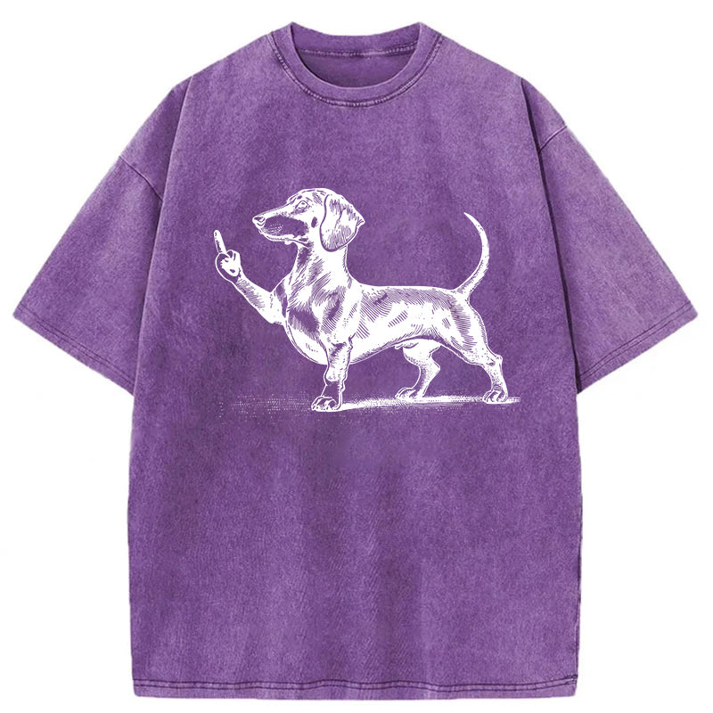 Dachshund Washed Unisex Tee