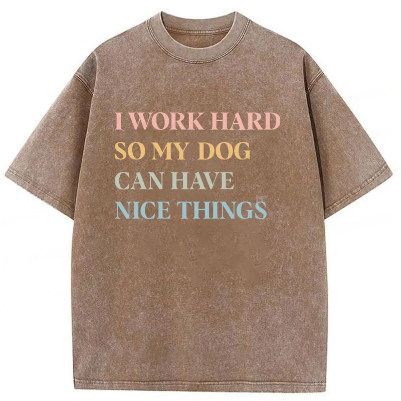 I Work Hard Washed Unisex Tee