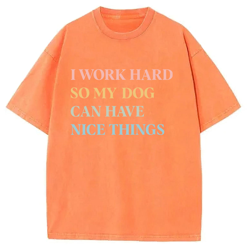 I Work Hard Washed Unisex Tee