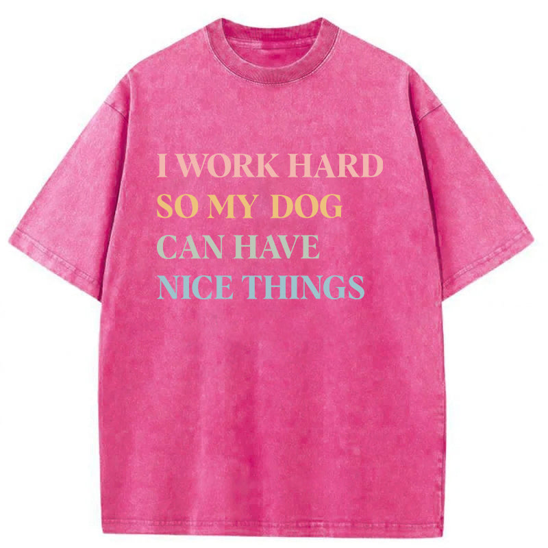 I Work Hard Washed Unisex Tee