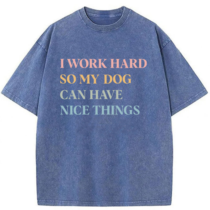 I Work Hard Washed Unisex Tee