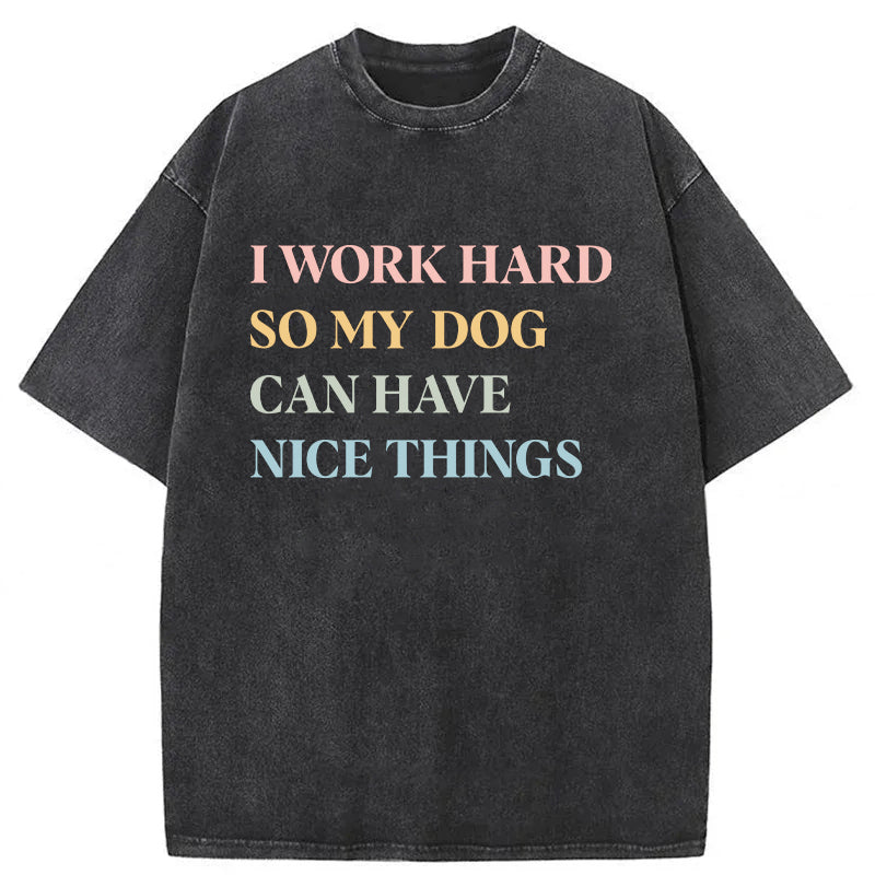 I Work Hard Washed Unisex Tee