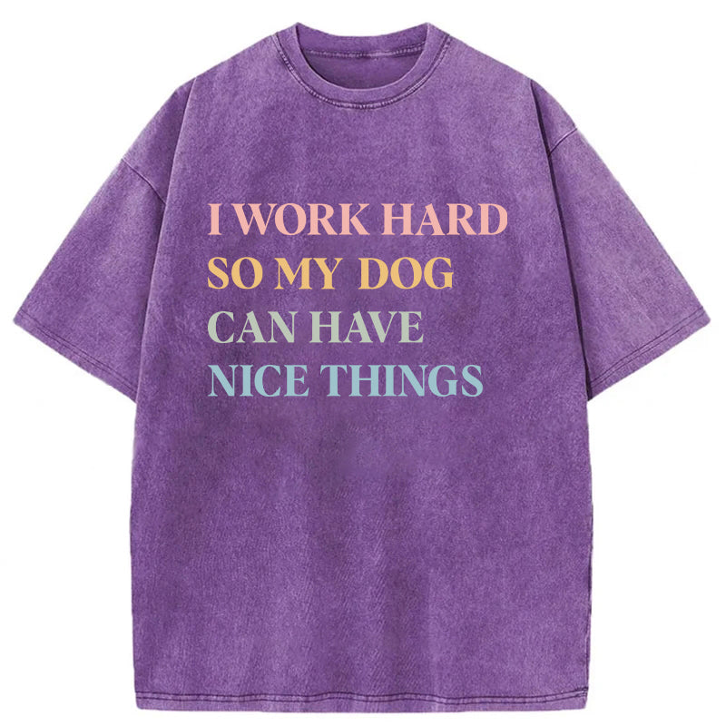 I Work Hard Washed Unisex Tee