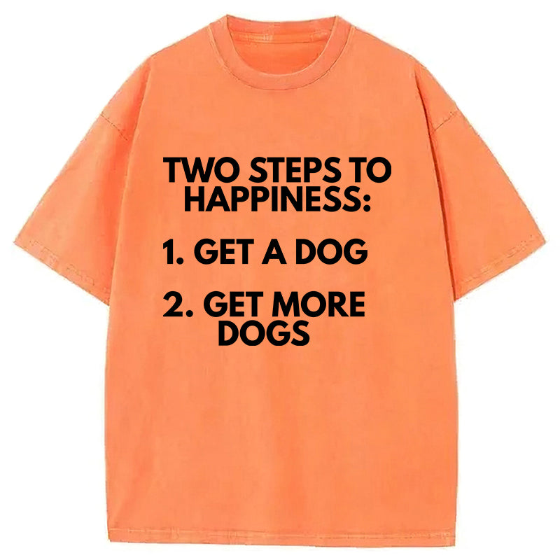 Steps To Happiness Washed Unisex Tee