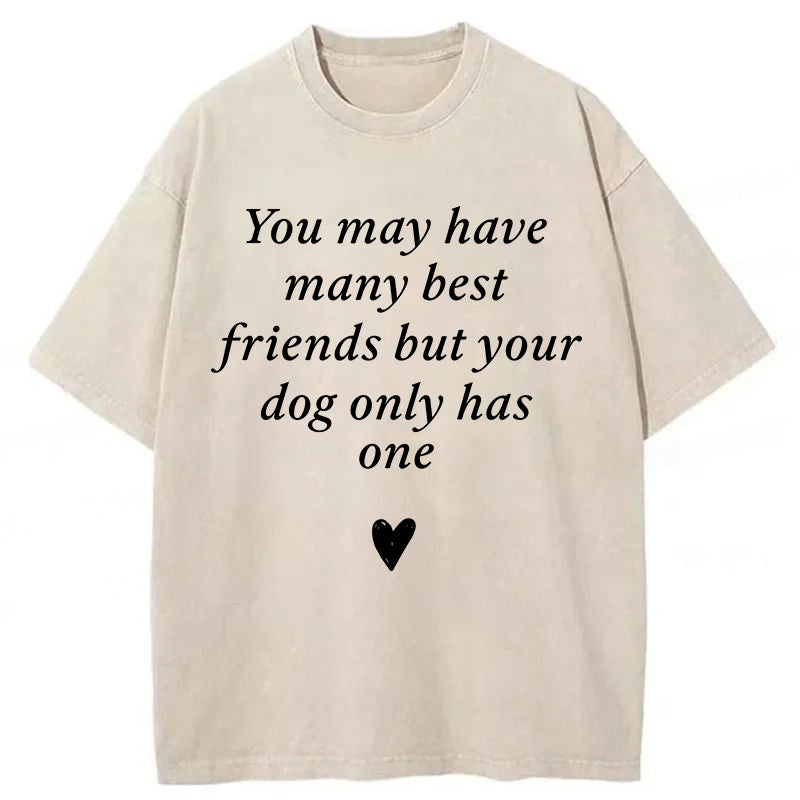 Your Dog Only Has One Washed Unisex Tee