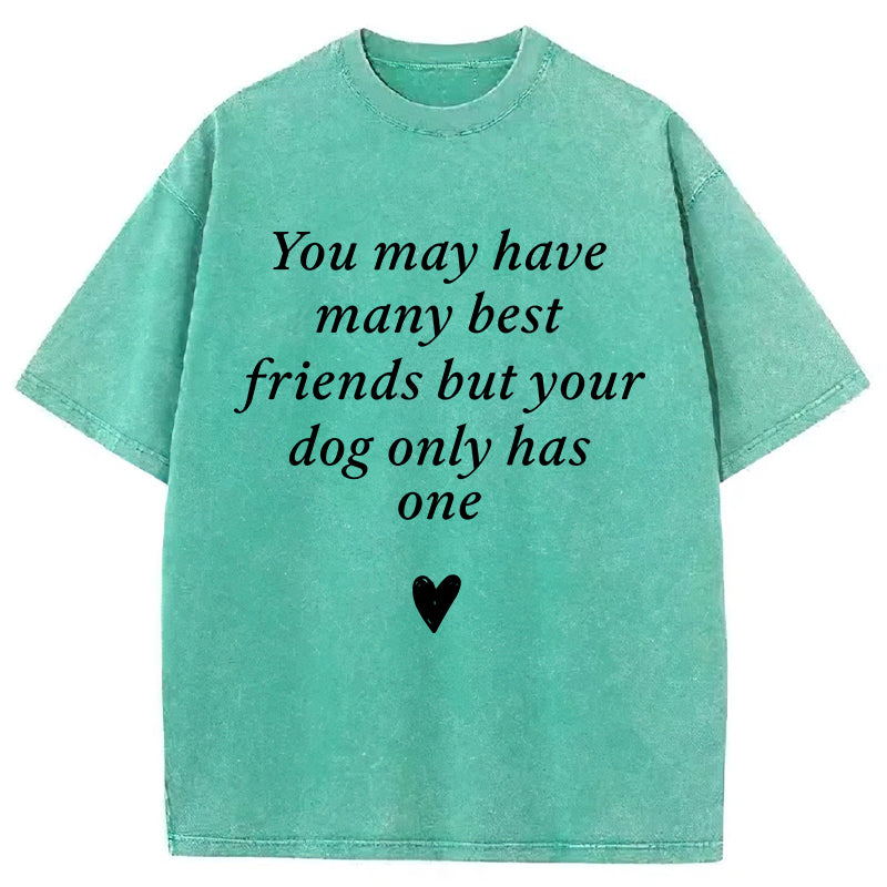 Your Dog Only Has One Washed Unisex Tee