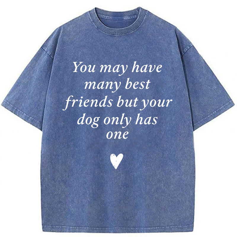 Your Dog Only Has One Washed Unisex Tee
