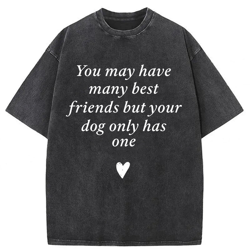 Your Dog Only Has One Washed Unisex Tee