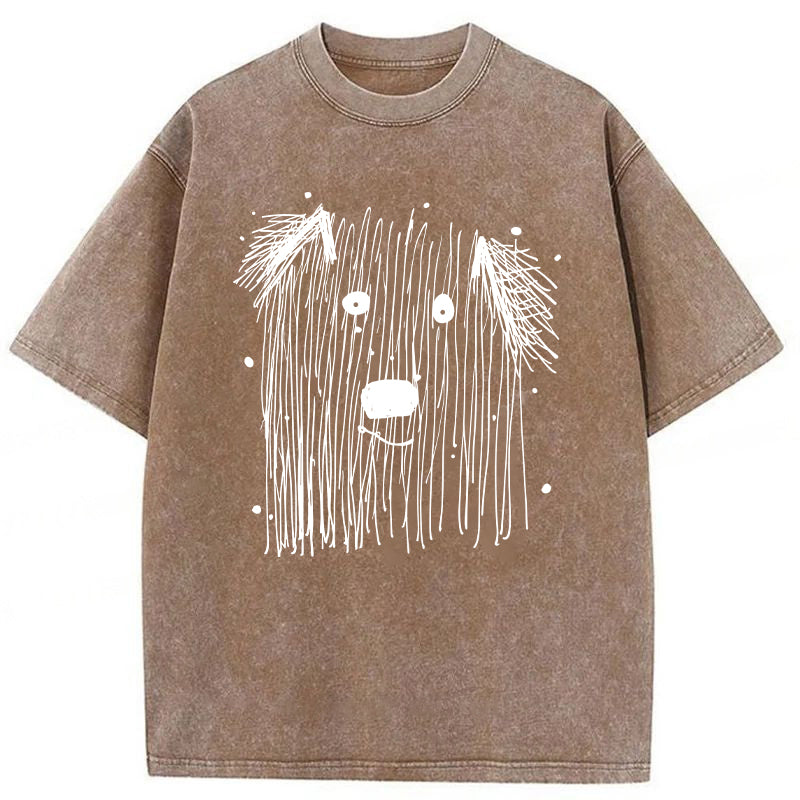 Classic Dog Sketch Washed Unisex Tee