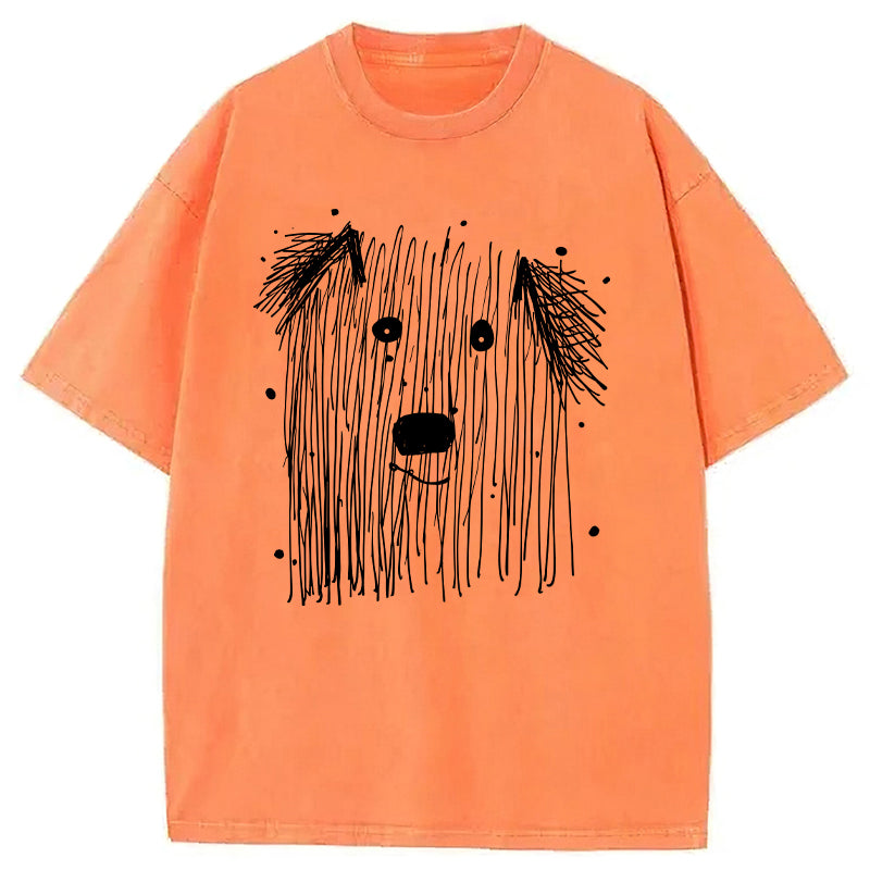 Classic Dog Sketch Washed Unisex Tee