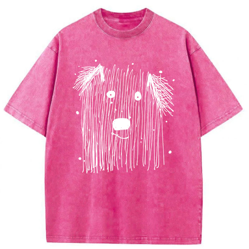 Classic Dog Sketch Washed Unisex Tee