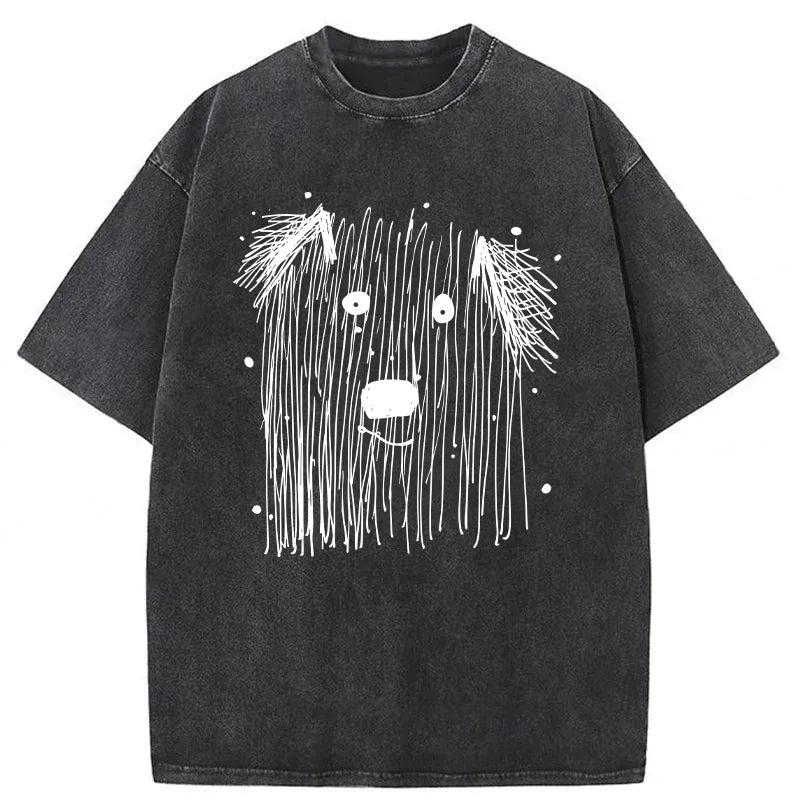Classic Dog Sketch Washed Unisex Tee