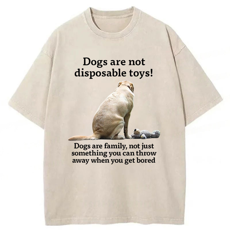 Dogs Are Family Washed Unisex Tee