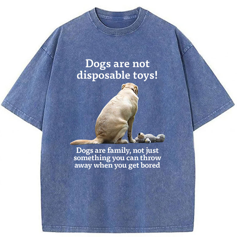Dogs Are Family Washed Unisex Tee