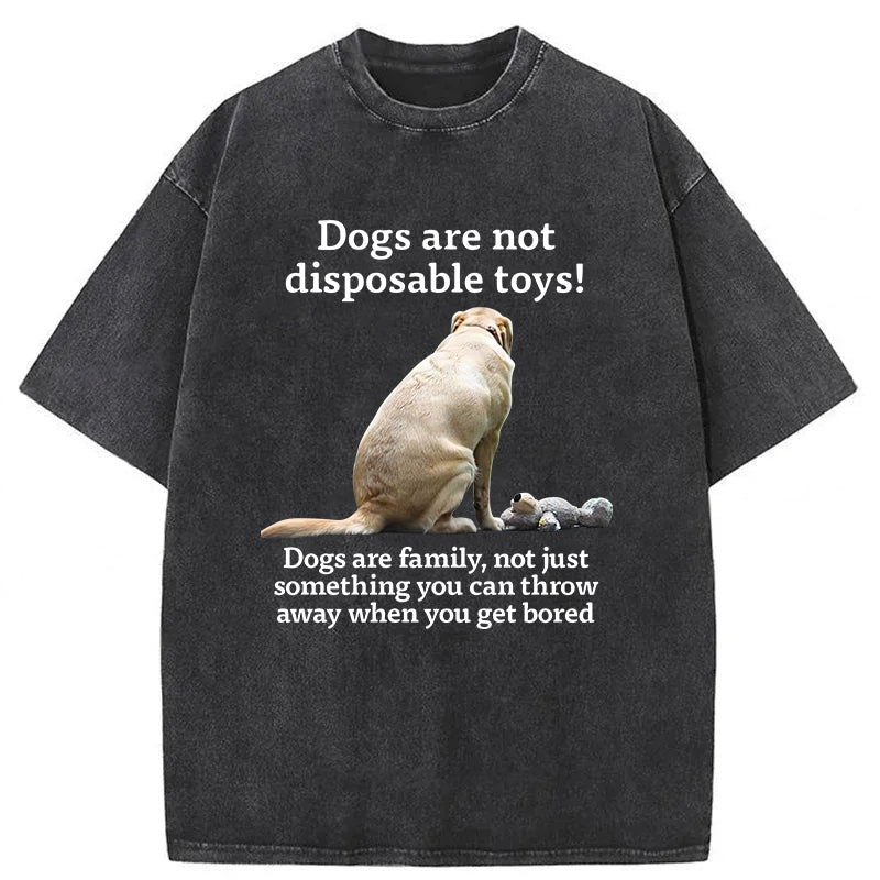 Dogs Are Family Washed Unisex Tee
