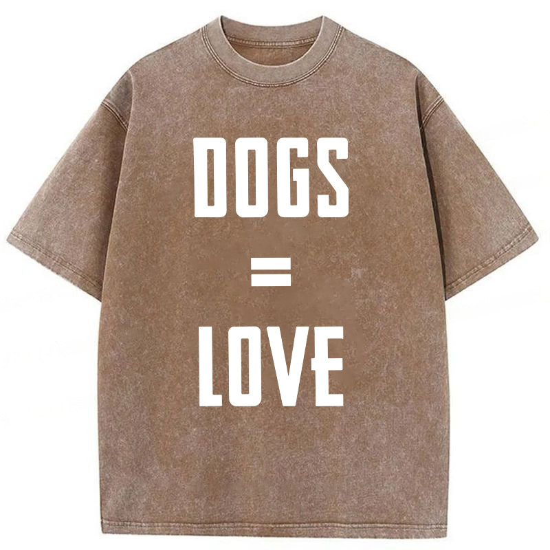 DOGS ARE LOVE Washed Unisex Tee