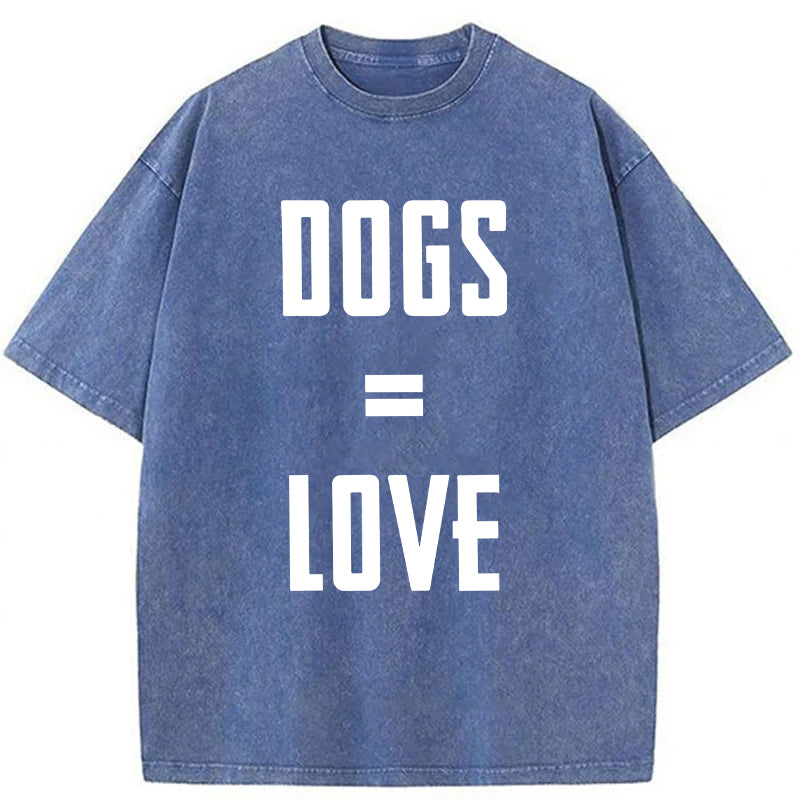 DOGS ARE LOVE Washed Unisex Tee