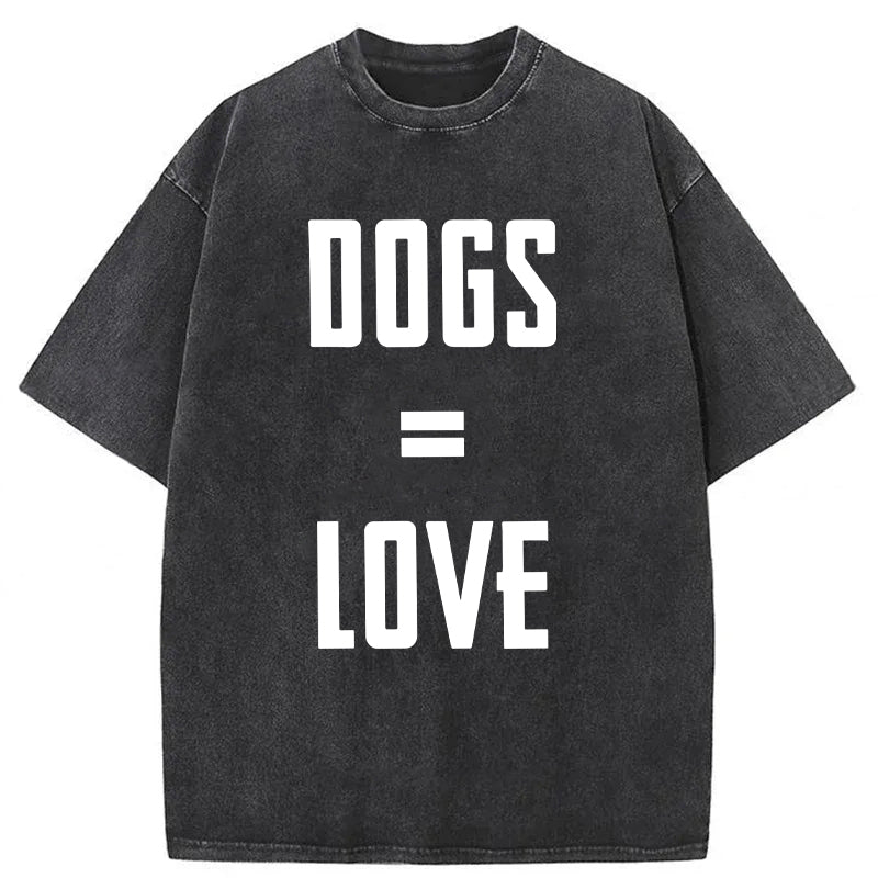 DOGS ARE LOVE Washed Unisex Tee