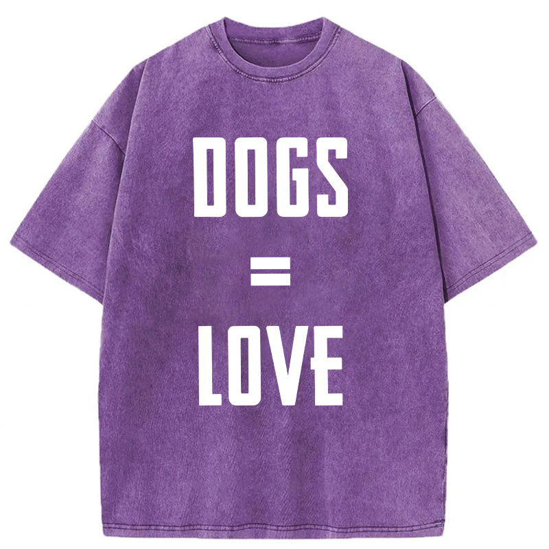 DOGS ARE LOVE Washed Unisex Tee