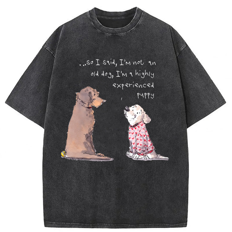 I'm A Highly Experienced Puppy Washed Unisex Tee