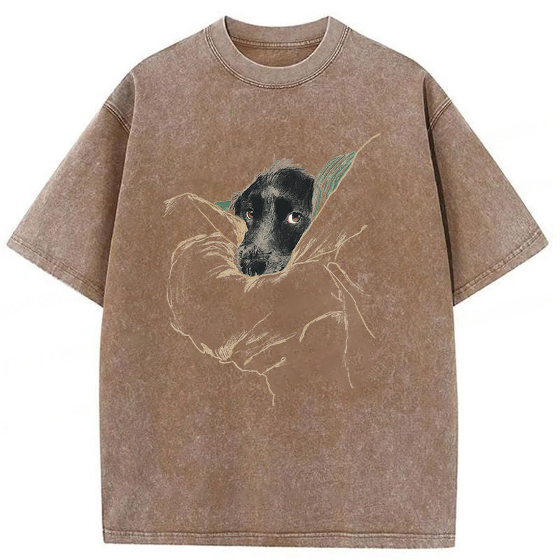 Dog Sketch Washed Unisex Tee