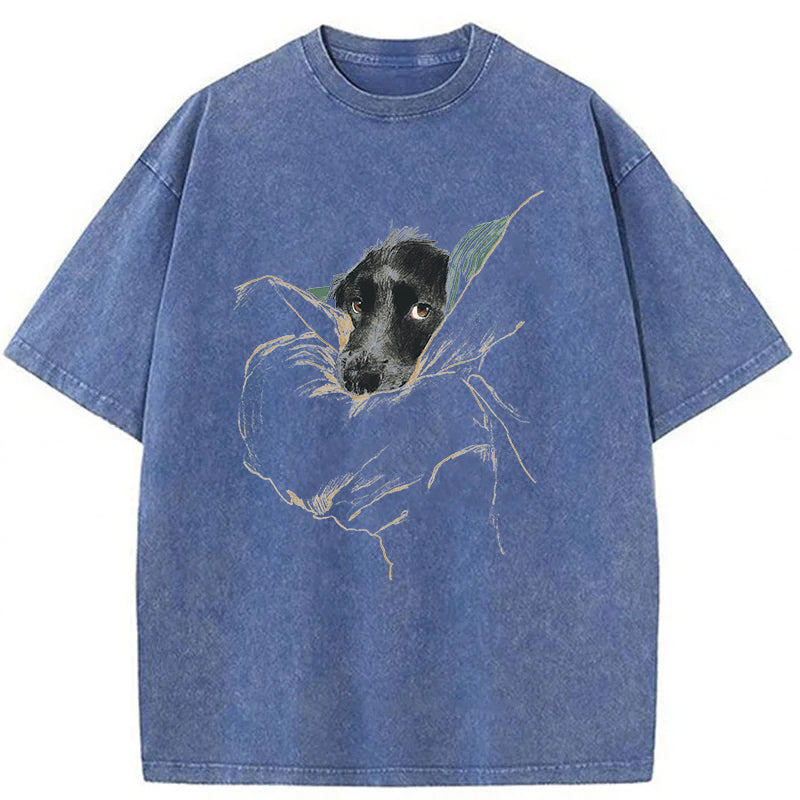 Dog Sketch Washed Unisex Tee