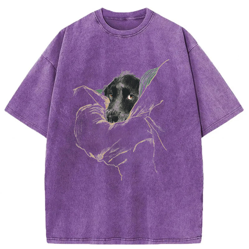 Dog Sketch Washed Unisex Tee