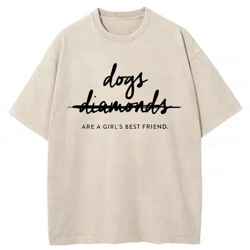 A Girl's Best Friend Washed Unisex Tee